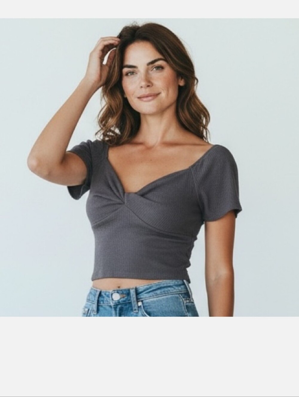 NWT Volcom Dark Gray Cactus Row Sweetheart Top Medium Women’s